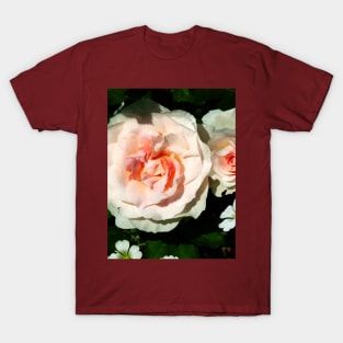 Pale Pink Roses in Garden T-Shirt